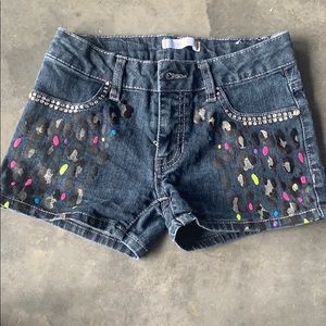 Brand new leopard jeans shorts